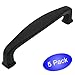 Cosmas® 4389FB Flat Black Modern Cabinet Hardware Handle Pull - 3
