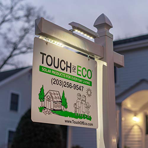 Photo 1 of Touch Of ECO LITEAGENT PRO - Solar Dual Sided LED Post Light For Real Estate Signs, Business, Yard Sign Lighting - Includes Adjustable Sign Mounting Bracket