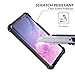 Dexnor Galaxy S10E Case with Built-in Screen Protector Clear Rugged Full Body Protective Shockproof Hard Back Defender Dual Layer Heavy Duty Bumper Cover Case for Samsung Galaxy S10E - Black