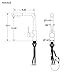 LORDEAR Modern Style Stainless Steel 2 Water Function Setting Single Handle Pull Out with Sprayer Wet Bar Brushed Nickel Kitchen Faucet, Pull Down Kitchen Sink Faucet