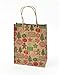 Christmas Medium Gift Bags Kraft with Glitter, 10 Pack