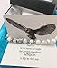 Smiling Wisdom - Teacher Thank You Appreciation Mini Greeting Card and Stretch Stone Bracelet Gift Set - Women Teachers From Parents - Gray White Owl