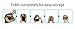 Necoichi Stress-Free Cat Travel Carrier Collapsible Gray White for 2 cats, for indoor cats small medium large cats(Beige)