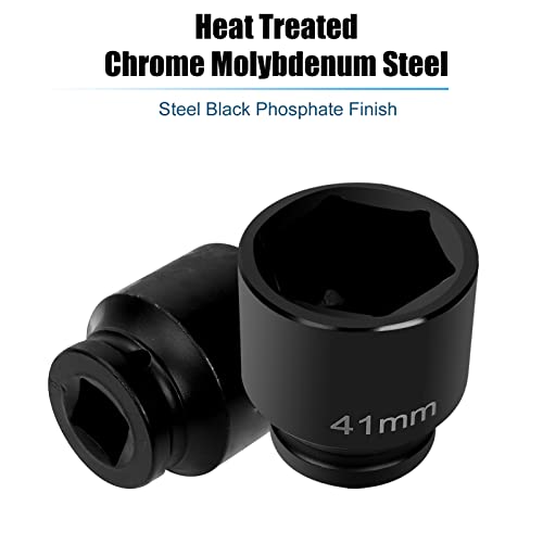 IFSICM 21Pcs Impact Socket Set, 3/4 drive socket set, 6 Point, 3/4" to 2" Extension Bar, 19mm