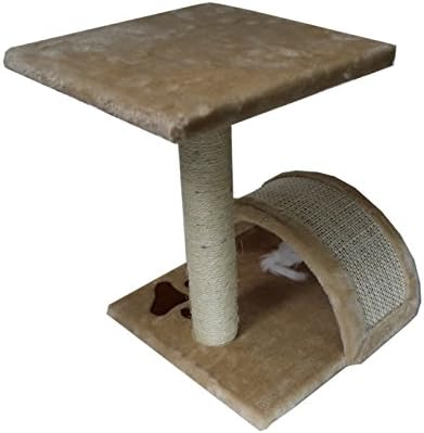 15" Nice Small Cat Tree Sisal Scratching Post Furniture Playhouse Pet Bed Kitten Toy Cat Tower Condo for Kittens (Beige) by HIDING