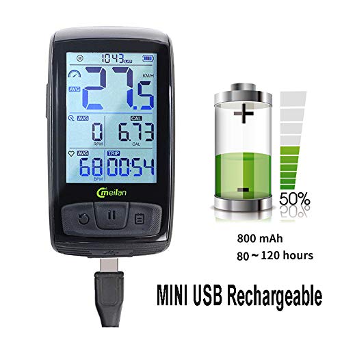 Bike Computer Bluetooth Heart Rate Sensor Bicycle Speedometer 2.5" Wireless Speed + Cadence Double Data Sensor Connection Support Heart Rate Monitor