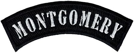 Montgomery City Rocker/biker 4 Inch Width Diy Embroidered Iron on / Sew on Patch #C92