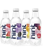 Hint Water Best Sellers Pack (Pack of 12), 16 Ounce Bottles, 3 Bottles Each of: Watermelon, Blackberry, Cherry, and Pineapple, Zero Calories, Zero Sugar and Zero Sweeteners
