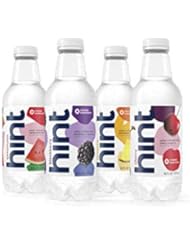 Hint Fruit Infused Water Variety Pack, (Pack of 12) 16 Ounce Bottles, 3 Bottles Each of: Cherry, Watermelon, Pineapple, and Blackberry, Unsweet Water with Zero Diet Sweeteners