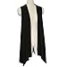 Lusiyu Women's Slim Fit Sleeveless Open Front Cardigan Vest Asymmetric Hem