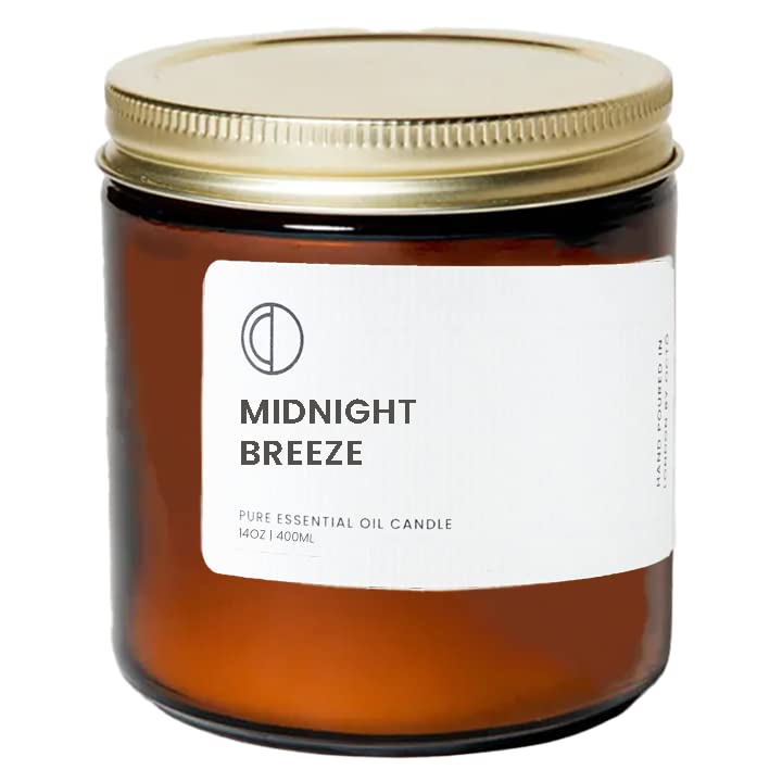 OCTŌ Midnight Breeze Rose Geranium + Patchouli + Vetiver | Scented Candle. Made with Essential Oils and Soy Wax. 400ml