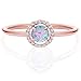 PAVOI 14K Gold Plated CZ and Created Opal Ring