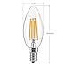 LuminWiz Candelabra LED Bulbs, 4W 2700K E12 Base LED Filament Chandelier Candle Light Bulbs 40W Equivalent, Warm White, 6-Pack