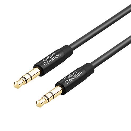 CableCreation 1~6 Ft Coiled 3.5mm Stereo Audio Cable, Aux 3.5 Audio Cord for iPhones, iPads, Samsung and other 3.5mm DC plug Port Device, Black