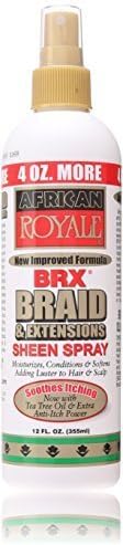 BB African Royale BRX Braid and Extensions Sheen Spray, 12 oz. by African Royale
