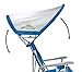 GCI OUTDOOR Sunshade Captain's Chair | Collapsible Folding Canopy Shade Chair with Durable Armrests, Drink Holder & Portable Carry Bag, Perfect for Beach Trips & Picnics — Saybrook Blue