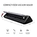 Food Vacuum Sealer by NEXT-SHINE| Automatic Vacuum Air Sealing System 110W Working Power with Starter Kits (Including 10pcs Food Preservation Bags, Canister Hose and Battery Cable) Black