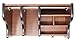 Executive Office Solutions Wooden Desk Organizer - 1 Drawer, 2 Mail/File/Paper Holders, 4 Compartments for Office Supplies and Desk Accessories Cherry/Black (EOS-WO5)