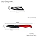 XYJ Ceramic Kitchen Knife Set Cutlery Knives Paring Utility Slicing Chef Knife Sharp Peeler With Red Handle Cooking Accessories Tools(4 Pcs)