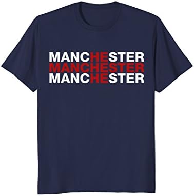Mens Manchester England Flag Shirt - Manchester T-Shirt Medium Navy
