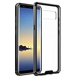 Samsung Galaxy Note 8 Case, EasyAcc Crystal Clear Slim Anti-Slip Anti-Scratch Cover Soft TPU Frame and Acrylic Hard Back Protective Shockproof Bumper Case for Galaxy Note 8 6.3'' - Black Frame