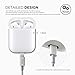 elago Premium Silicone Case Compatible with Apple AirPods 1 and 2, Front LED Visible [White]