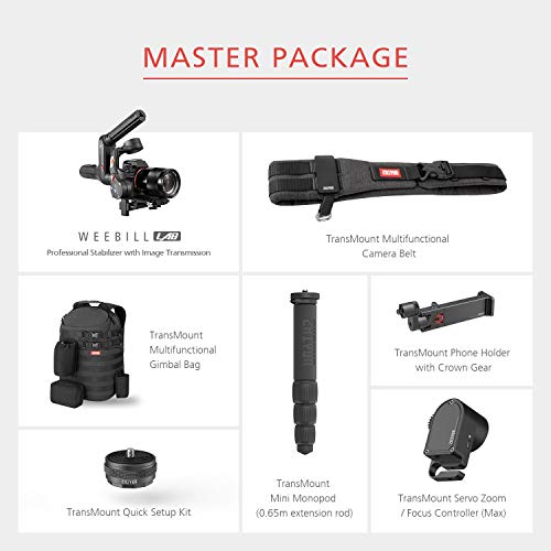 Zhiyun WEEBILL LAB Master Package 3-Axis Gimbal Stabilizer for Sony Canon Nikon DSLR SLR mirrorless Camera 3KG Payload,Versatile Structure,ViaTouch Control System,Latch Design - Thumbnail 6