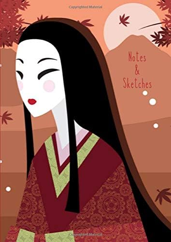 Notes & Sketches: A4 - 100 blank pages: Artist's diary/Creative Journal/Sketchpad/Notepad/Drawing Pad / Beautiful Japanese Woman Paperback – 3 Oct 2019