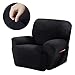 Maytex Collin Stretch 4 Piece Recliner Chair Furniture Cover Slipcover, Black