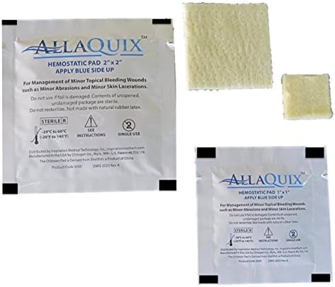 Combo Pack - AllaQuix Stop Bleeding Gauze (Pack of 3: 2 L and 1 XL Sizes) Professional-Grade First-Aid Hemostatic Gauze (Blood Clotting Bandage)