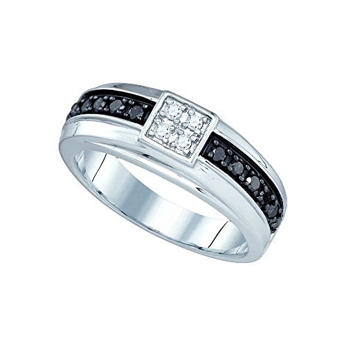 Jewels by lux 10k white gold mens black color enhanced …