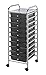 Alvin, SC10SM, Standard Storage Organizer Cart - Smoke, 10 Drawers