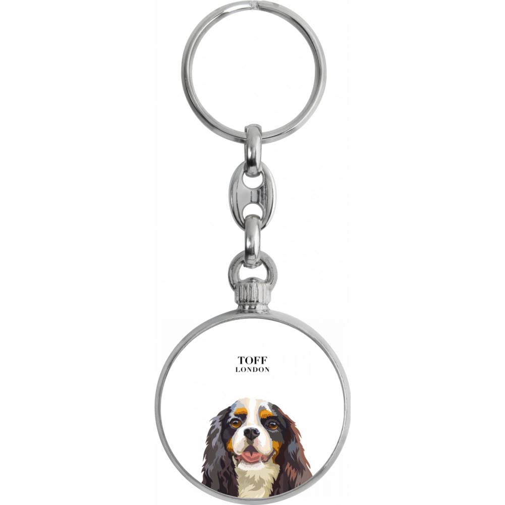 Toff London Cavalier King Charles Spaniel Dog Head Keyring
