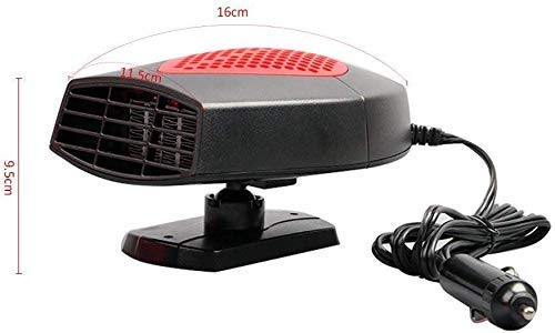 Portable Car Heater, 12V Car Fan Defroster Automobile Heater Warmer and Defroster 2 in 1 Heating Cooling Function Windshield Demister Defroster (Black)