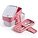 ProAid Leakproof Lunch Bento Box - 2 Layers Design Lunch Box with Silverware, BPA Free Safe for Fridge and Dishwasher, Pink ?-