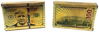 Amazon Com Karol Western Donald Trump 100 Bill Gold Foil Playing Cards Sports Outdoors