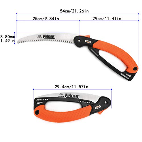 ENPOINT Folding Pruning Saw, Heavy Duty Carbon Steel Folding Hand Saw Portable Band Saw with 9 in Rugged Razor Blade Hacksaw for Fruit Tree Trimming Yard Garden Branches Pruning