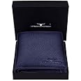 URBAN FOREST Stan RFID Blocking Leather Wallet for Men, Blue, Two Fold