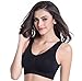 Vermilion Bird Women's 3 Pack Seamless Comfortable Sports Bra with Removable Pads XXL/Shirt Size 16,18 Black &White &Nude