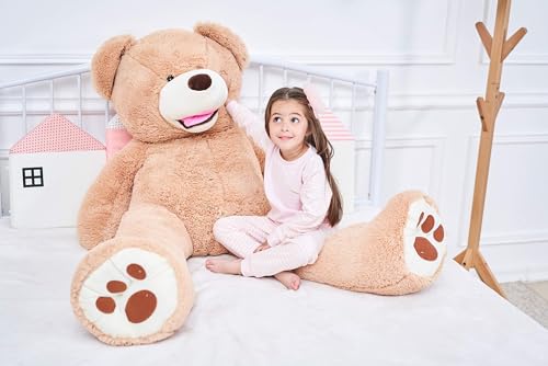 IKASA Giant Teddy Bear Plush Toy Stuffed Animals (Brown, 63 inches)