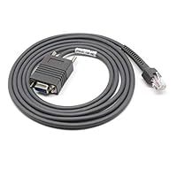 Smartlove1P CBA-R01-S07PAR RS232 Serial Cable for Motorola Symbol LS2208 DS4278 6 Feet Straight RJ45 to DB9 (Grey)