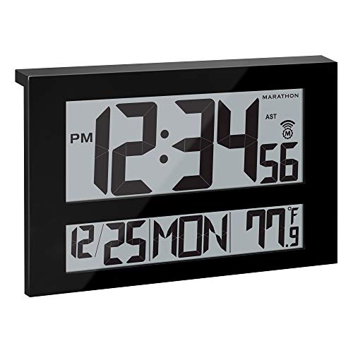 MARATHON CL030025 Jumbo Atomic SelfSetting SelfAdjusting Wall Clock w