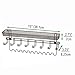 mDesign Steel Wall Mount Organizer Hanger Rack Holder, 8 Hooks/Storage Basket for Bedroom, Hall, Coat Closet - Holds Belts, Ties, Watches, Sunglasses, Wallets - Concerto Collection - Bronze