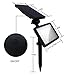 FARSIC 48 LED Solar Lights Spotlight Outdoor Landscape Lighting Waterproof Wall Adjustable Light for Night Security and Lawn Lamp Bright (White Light)