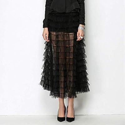 transparent maxi skirt