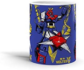 Ceramic Coffee Mug Japanese Comic Cup Super Electromagnetic Machine Voltes V Anime & Manga Graphic Novels Drinkware Super White Mugs Family Gift Cups 11oz 325ml