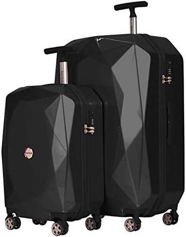 ケース付きcrystal Tones社　８Ｃ#➕50 Amazon.com | kensie Women's Shiny Diamond Hardside Spinner Luggage