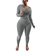 Nimsruc Two Piece Outfits For Women Long Sleeve Bodycon Tracksuit Casual Sweatsuits Jogger Sets