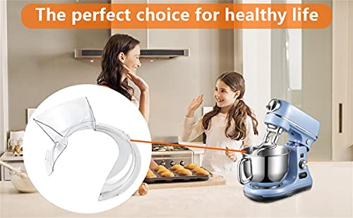 Pouring Shield for KitchenAid 4.5-5QT Mixer Bowl (Only Stainless Steel), Kitchenaid Splatter Guard,KN1PS Clear Safety Pouring Shield, Fits KitchenAid Tilt-Head Stand Mixers, as Kitchen aid Attachments