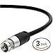 Mediabridge™ Coaxial Cable (3 Feet) with F-Male Connectors – Dual Shielded - Flex Series - Digital Audio/Video Cable - Black - 3 Pack (Part# CJ03-MBF-N1X3)